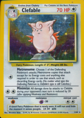 Clefable - 1/64 - Holo Rare - Unlimited Edition - Missing Set Symbol